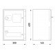 Корпус удароміцний з АБС-пластика e.plbox.300.400.165.1f.15m.blank, 300х400х165мм, IP65 з панеллю під 1- фазний лічильник та 15 модулів