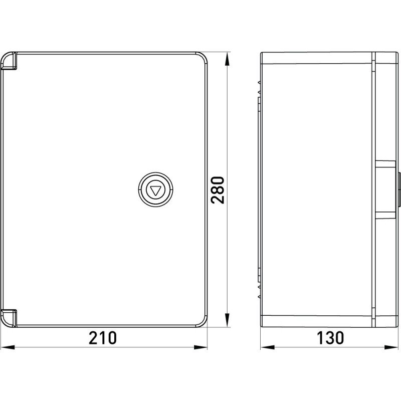 Корпус з ABS-пластику e.plbox.pro.p.28.21.13 з непрозорими дверцятами 280х210х130мм ІР65