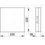 Світильник світлодіодний накладний e.LED.stand.MP.Square.S.36.4500.квадрат.36Вт.4500К.3240Лм