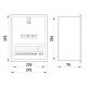 Корпус e.mbox.stand.w.f1.12.z.e металевий, під 1-ф. електронний лічильник, 12 мод., що вбудовується, з замком