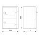 Корпус удароміцний з АБС-пластика e.plbox.400.500.175.3f.6m.tr, 400х500х185мм, IP65 з прозорими дверцятами, панеллю під 3 - фазний лічильник та 6 модулів