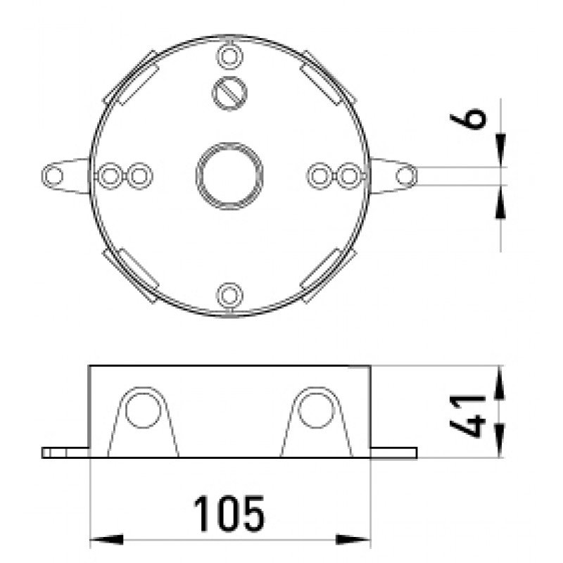 Коробка розподільча (монтажна) металева без кришки e.industrial.pipe.db.round.thread.5.x.3/4", кругла на 5 різьбових вводів для труб 3/4"