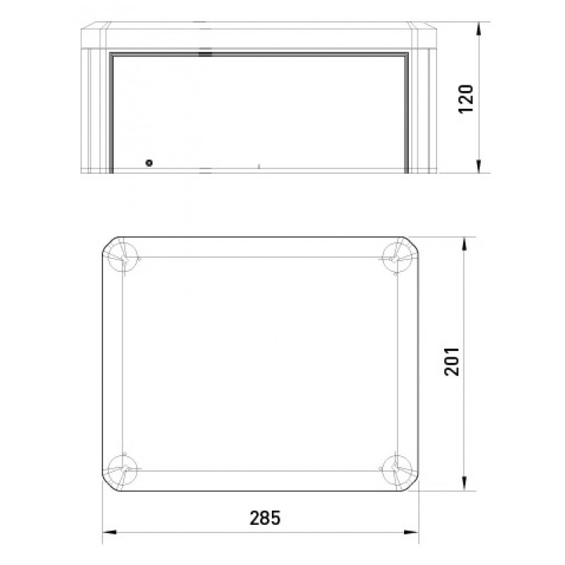 Коробка розподільча Obo Bettermann T 350 OE, 285x201x120, IP 66, світлосіра, без отвору для введення