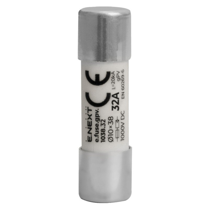 Запобіжник плавкий e.fuse.gpv.1038.32, 10x38, gPV, 32A, 1000VDC, 20kA