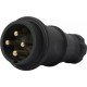 Силова вилка переносна каучукова e.plug.rubber.060.16, 4п., 16А