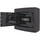 Корпус пластиковий на 12 модулів e.plbox.pro.n.12b.black навісний, чорний з непрозорими дверцятами IP40