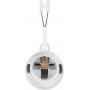 Патрон пластиковий підвісний e.lamp socket pendant..E27.pl.white, Е27, з кабелем 15см та клемною колодкою, білий