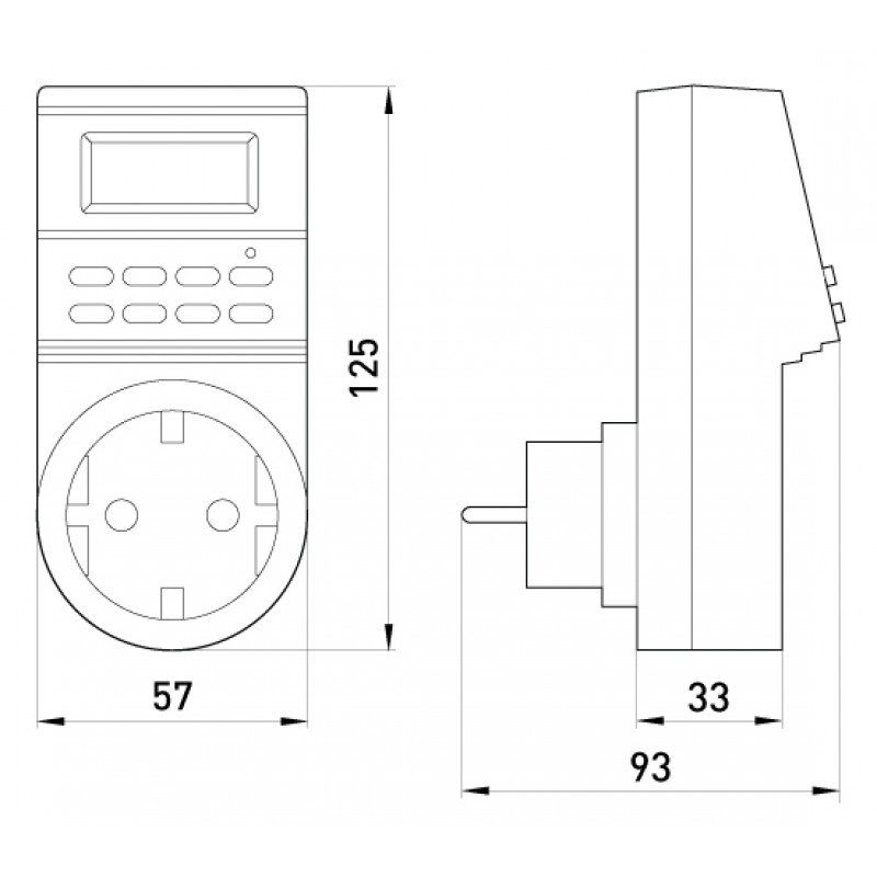 Реле часу електронне розеточне e.control.t14