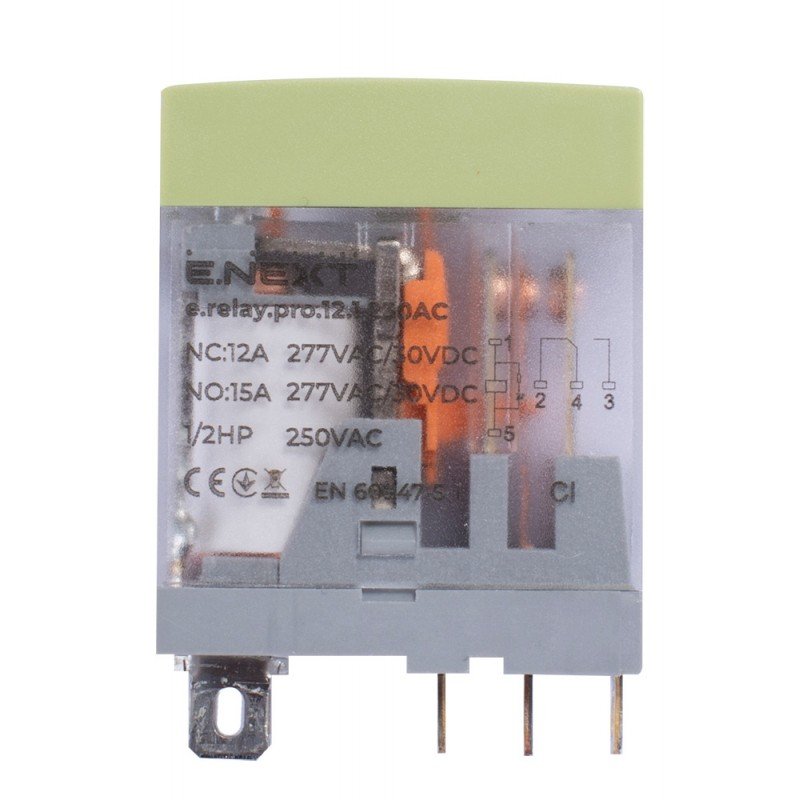Реле проміжне e.relay.pro.12.1.230AC, 12А, 1 група контактів, котушка 230В АC