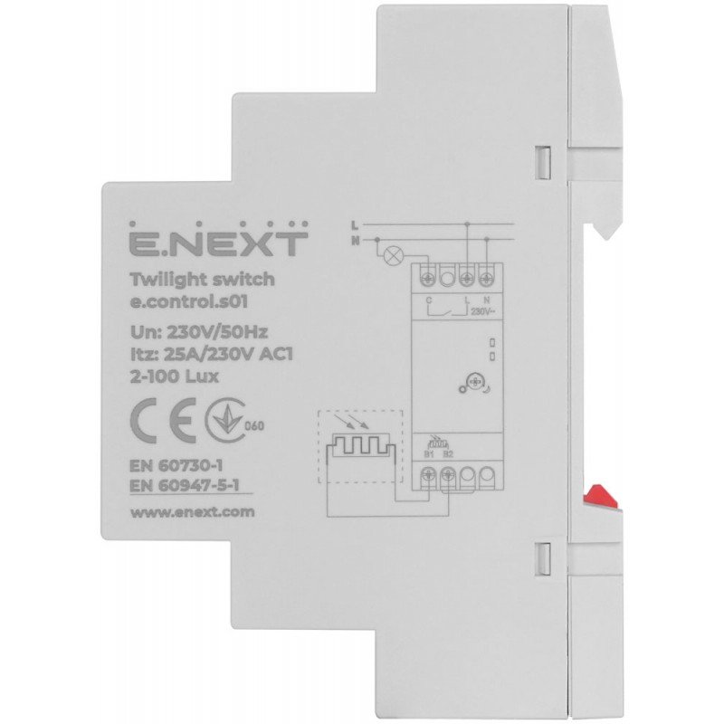 Реле сутінкове e.control.s01 з зовнішнім датчиком