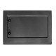 Корпус пластиковий на 12 модулів e.plbox.pro.w.12b.black вбудованний, чорний з непрозорими дверцятами IP40
