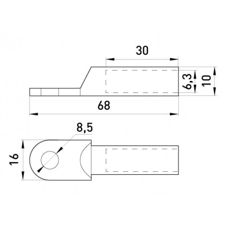Оцинкований кабельний наконечник e.end.stand.z.16
