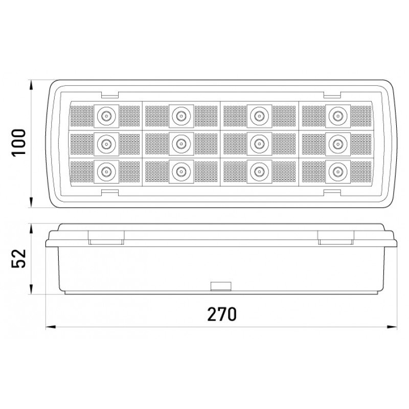 Світильник аварійний e.emerg.507L.led.NM.3h.IP65, не постійний, 3 години