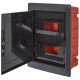 Корпус пластиковий на 24 модулів e.plbox.pro.w.24b.black вбудованний, чорний з непрозорими дверцятами IP40