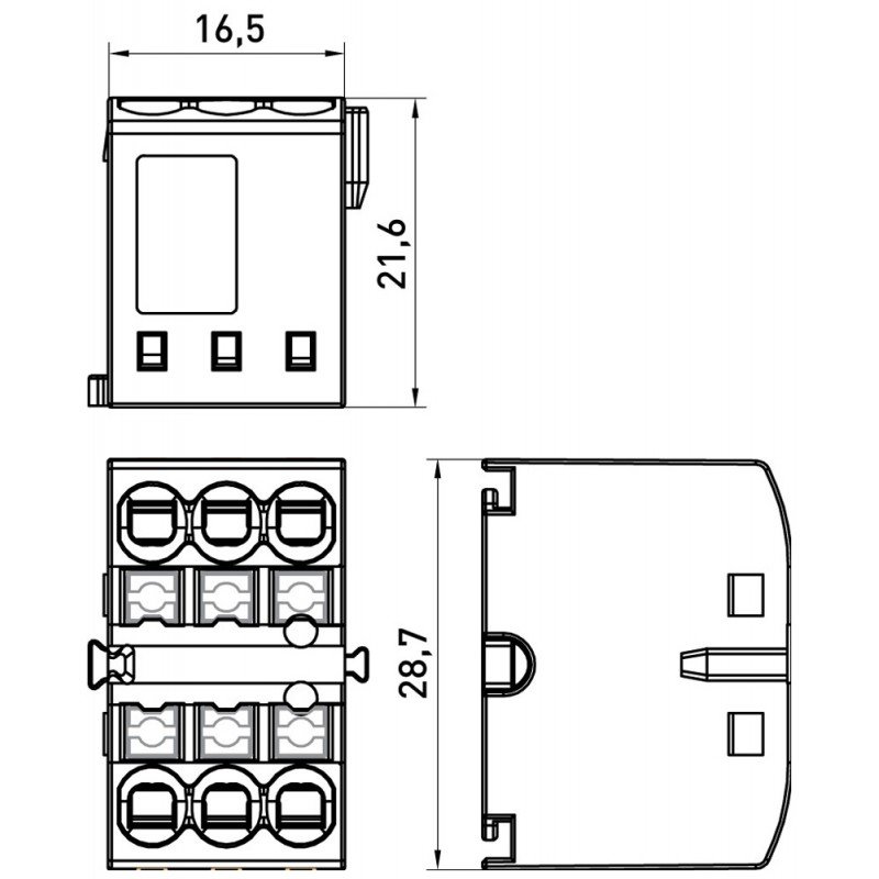 Клемний блок з’єднувальний e.tc.spring.6