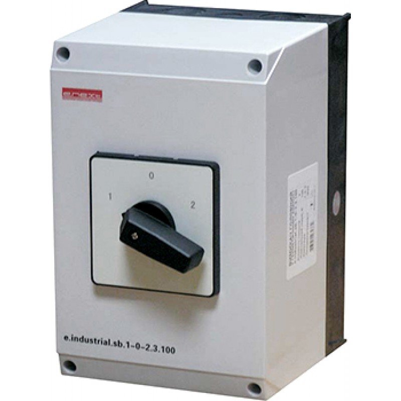 Пакетний перемикач в корпусі e.industrial.sb.1-0-2.4.40, 4р, 40А (1-0-2)
