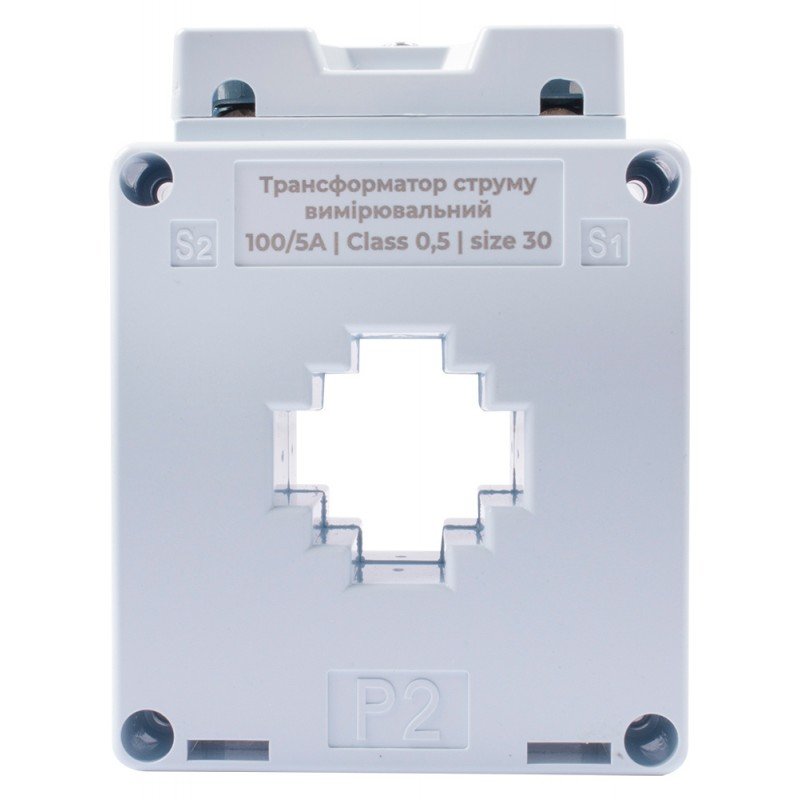 Трансформатор струму вимірювальний e.trans.stand.100.5.30, 100/5 А, клас 0,5, габарит 30