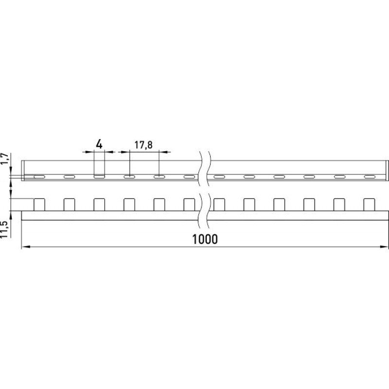 Шина з'єднувальна e.bc.stand.1.100, 1п., 100 А