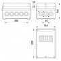 Коробка розподільча пластикова SW-K-51 IP55 під автоматичні вимикачі (250*166*140)