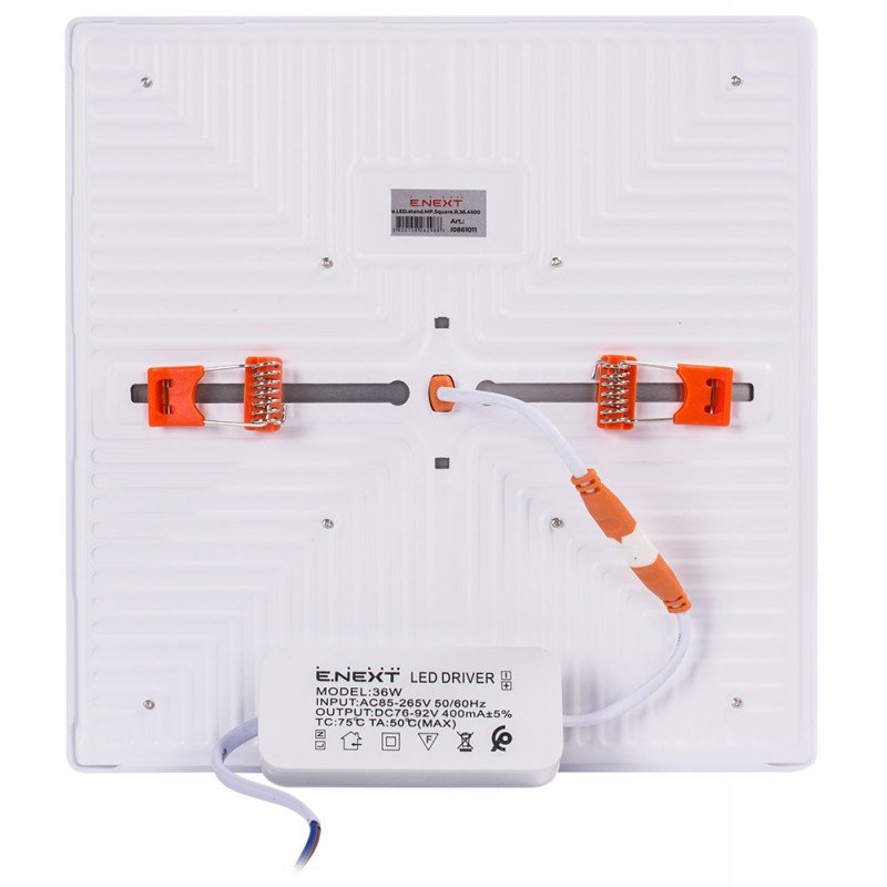 Світильник світлодіодний вбудов e.LED.stand.MP.Square.R.36.4500.квадрат.36Вт.4500К.3240Лм