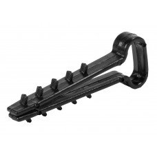 Дюбель - ялинка 10 mm для плоского проводу e.metiz.dowel.flat.fir.black.10, чорний 100 шт.