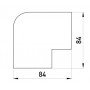 Зовнішній кут e.trunking.blend.out.stand.100.60 для короба 100х60мм