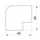 Плоский кут e.trunking.blend.angle.stand.40.16 для короба 40х16мм