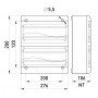 Корпус пластиковий, навісний (NT) 26-модульний, дворядний, IP 55, з непрозорими дверцятами