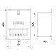 Корпус e.mbox.stand.w.f1.08.z металевий, під 1-ф. лічильник, 8 мод., що вбудовується, з замком