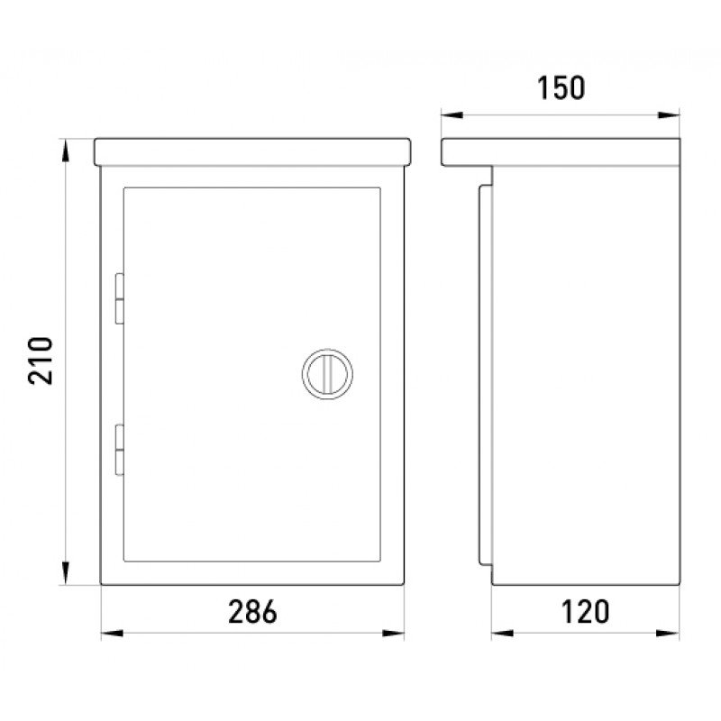 Корпус e.mbox.stand.n.12.z металевий, під 12мод., герметичний IP54, навісний, з замком