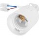 Патрон пластиковий підвісний e.lamp socket pendant..E27.pl.white, Е27, з кабелем 15см та клемною колодкою, білий