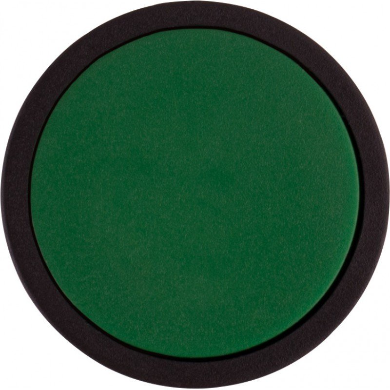 Кнопка пластикова з фіксацією e.mb.eh135 зелена 1NO+1NC