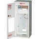 Шафа розподільна e.mbox.RU-1-P-Z/О металічна навісні, під 1-ф. лічильник, 6 мод., з замком, з віконцем, 395х175х165 мм