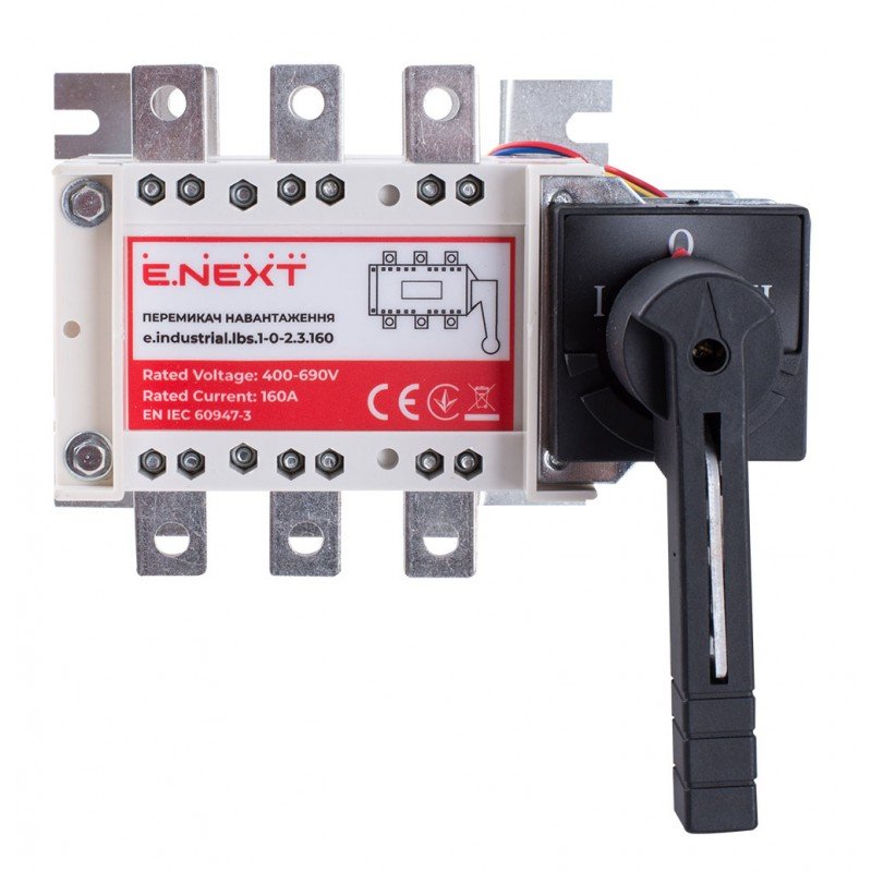 Перемикач навантаження e.industrial.lbs.1-0-2.3.160, 3P, 160А