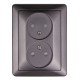 Комплект e.lux.1222L.2gz.anthracite розетки подвійної без з/к, "антрацит"