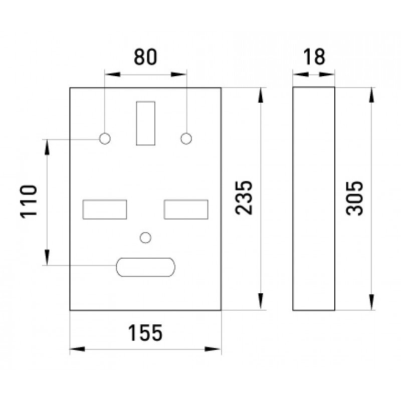 Панель e.panel.stand.f.1 для установки однофазного лічильника