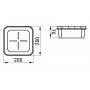 Коробка розподільча пластикова e.db.stand.200.200.70 цегла/бетон
