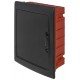 Корпус пластиковий на 24 модулів e.plbox.pro.w.24b.black вбудованний, чорний з непрозорими дверцятами IP40