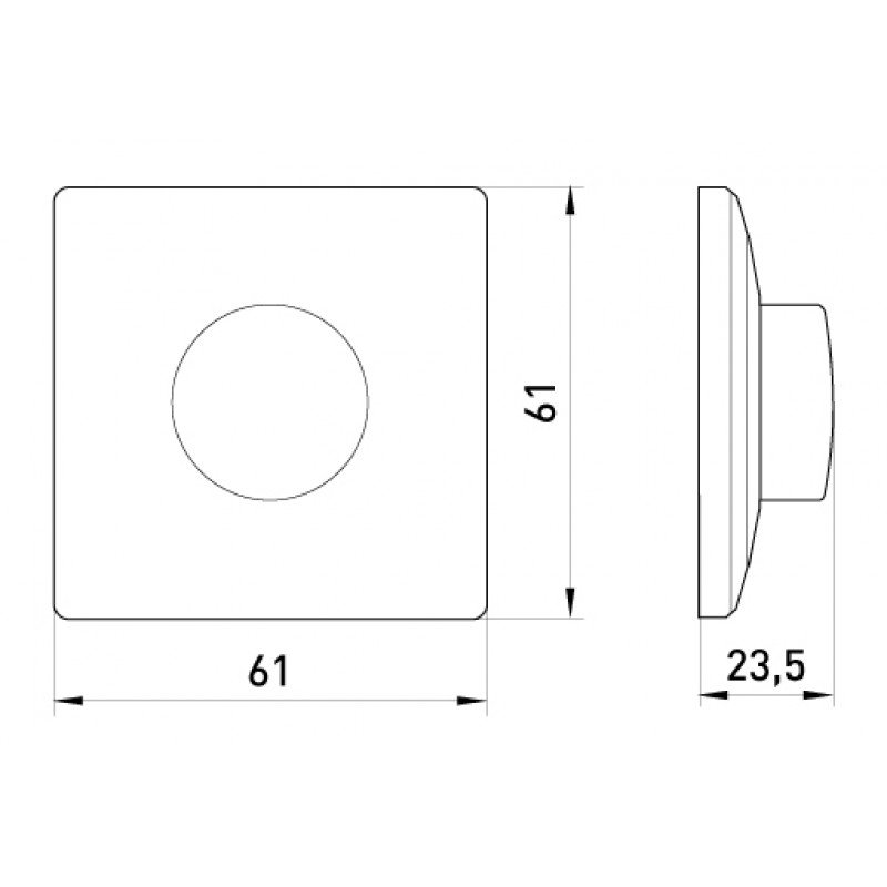 Панель e.lux.13011L.13006C.pn.anthracite світлорегулятора з диском, "антрацит"