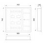 Щит поверховий ЩЭ-4ст під чотири однофазних лічильника, внутрішній