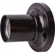 Патрон бакелітовий e.lamp socket wall side.E27.bk.black, настінний Е27, чорний