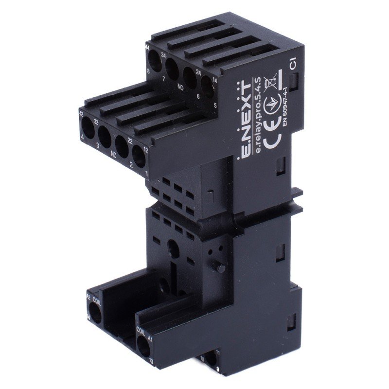 Роз'єм модульний e.relay.pro.5.4.S для проміжного реле 5А на 4 групи контактів