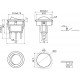 Перемикач клавішний e.switch.key.01, 3 pin, з індикацією