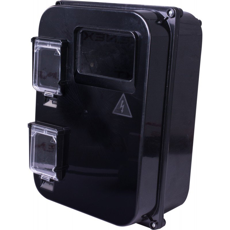 Корпус пластиковий e.mbox.stand.plastic.n.f3, під трифазний лічильник, навісний, з комплектом метизів
