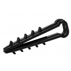 Дюбель - ялинка 8 mm для плоского проводу e.metiz.dowel.flat.fir.black.8, чорний 100 шт.