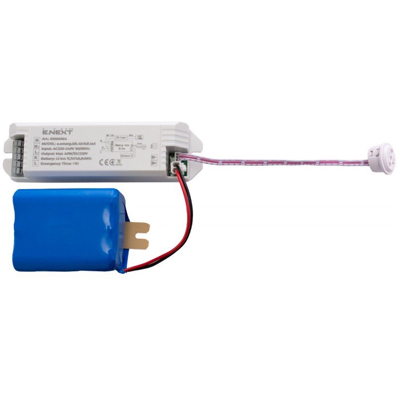 Блок аварійного живлення e.emerg.kit.40.full.led, Led, 1 година