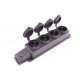 Розетка чотирьохмісна з захисною кришкою каучукова e.socket.rubber.029.4.16, з з/к, 16А