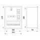 Корпус e.mbox.stand.w.f1.16.z.e металевий, під 1-ф електронний лічильник, 16 мод., що вбудовується, з замком