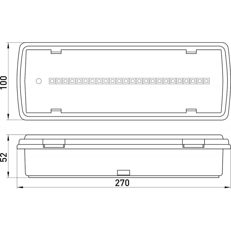 Світильник аварійний e.emerg.507L-24.led.Li.3h.IP65, не постійний, 3 години