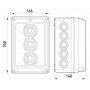 Коробка розподільча пластикова SB-K-51 IP55 під автоматичний вимикач, що вкручується (250*166*140)